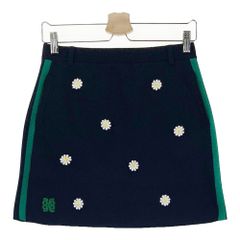 アルチビオ花柄刺繍 スカートネイビー グリーン38 - メルカリ