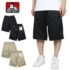 ベンデイビス ショートパンツ BEN DAVIS ハーフパンツ ワークパンツ ショーツ メンズ ブランド 大きいサイズ おしゃれ おすすめ 人気 黒 アメカジ ひざ下 bendavis068 ブラック ベージュ M L XLのサムネイル