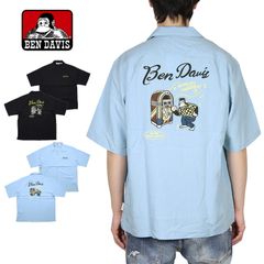 美品✨BEN DAVIS ベンデイビス ボーリングシャツ 半袖 マスタード M