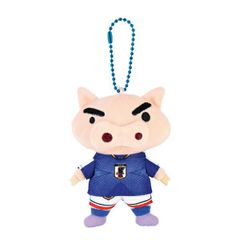 크레용 신짱 부리부리자에몽 봉제인형 마스코트 축구 일본 대표 ver SAMURAI BLUE