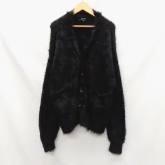 AlfredAlex アルフレッド・アレックス オーバーサイズシャギーニットカーディガン ブラック M ◇○のサムネイル