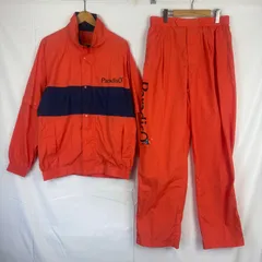 90s 00s Paradiso パラディーゾ セットアップ ナイロンジャケット パンツ 上下 バックロゴ サイドロゴ ブリヂストン ゴルフ テニス スポーツ 防水 防風 フィッシング メンズ L レッド オレンジ NA101のサムネイル