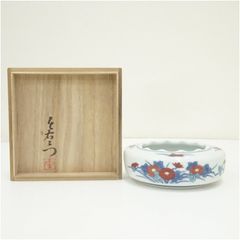 現川焼 豊瑞軒 十三代 横石臥牛造 白鷺文茶碗（共箱） 茶道 抹茶