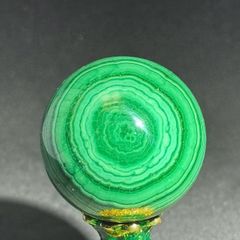 マラカイト スフィア置物 天然石 - メルカリ
