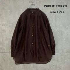 ☆ PUBLIC TOKYO パブリックトウキョウ チェック柄 ドルマン シャツ 