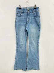 PROPORTION プロポーション デニムパンツ S ブルー フルレングス 無地 ワイド・ルーズ フレア・ブーツカット ハイウエスト ヴィンテージ レディースのサムネイル