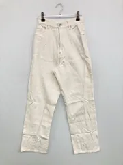 FUN ファン デニムパンツ M ホワイト クロップド・半端丈 無地 ワイド・ルーズ ストレート ハイウエスト リジッド・ワンウォッシュ レディースのサムネイル