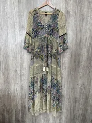 ZARA TRF ザラ トラファ 総柄 ティアード Aライン ワンピース sizeM/マルチカラー  ■◆ レディースのサムネイル