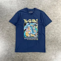 Yu-Gi-Oh! 遊☆戯☆王 青眼の白龍 ブルーアイズ ホワイトドラゴン 半袖 Tシャツ グラフィック プリント ネイビーのサムネイル