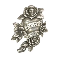 Justin Davis ジャスティンデイビス SPJ319 TATOO ENERGY タトゥーエナジー スカル ハート ペンダントトップ シルバー系【中古】のサムネイル
