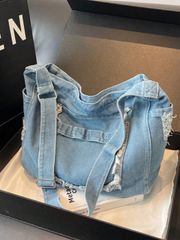 新品未使用 Matin Kim デニムブルー ショルダーバッグ - メルカリ