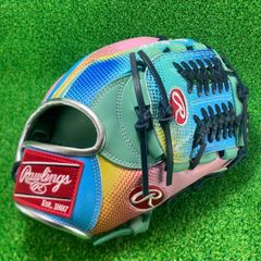 Rawlings 軟式用左投げグローブ ターコイズ×ブラック - メルカリ