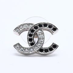 CHANEL ココマーク ピアス 片耳用 ブラック パール ラインストーン