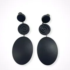 GIORGIO ARMANI / ソリッドブラックイヤリング 参考定価：65,000程度のサムネイル