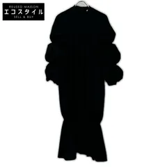 ENFOLD　エンフォルド　300ES233-0150 ブラック ダブルサテン Tail Hem DRS  ドレスワンピース　36のサムネイル