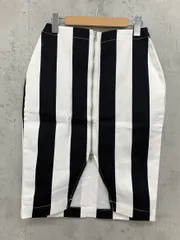 JOYRICH ジョイリッチ ロゴ刺繍 フロントジップ タイト スカート sizeM/白×黒 ■■ レディースのサムネイル