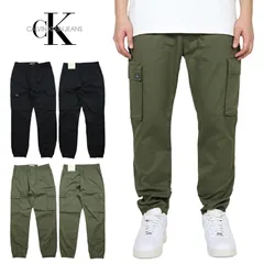 カルバンクライン ジーンズ パンツ CALVIN KLEIN JEANS ジョガーパンツ スキニー カーゴパンツ メンズ レディース ブランド 大きいサイズ おしゃれ おすすめ 人気 黒 ckj114 ブラック S M L XLのサムネイル