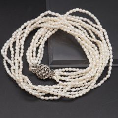 砂ケシパール 芥子 あこや ネックレス 24連 ロング 1.4mm 53cm - メルカリ