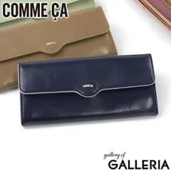 COMME CA 長財布 レディース 財布 本革 コムサ ブランド おしゃれ 女性 上品 かぶせ 革財布 ボタン式 大容量 軽量 軽い カード 小銭入れ 札入れ 牛革 革 レザー きれいめ Mellow 中Lファスナー束入 CCM74869 ネイビーのサムネイル