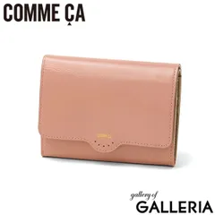 COMME CA 二つ折り財布 レディース 財布 本革 コムサ ブランド おしゃれ 女性 上品 かぶせ 革財布 ボタン式 小さめ 軽量 カード 小銭入れ 札入れ 牛革 革 レザー きれいめ Mellow 中Lファスナー札入 CCM74870 ピンクのサムネイル