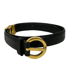 FERRAGAMO/SalvatoreFerragamo(サルバトーレフェラガモ) ベルト 70 - 黒×ゴールド 型押し加工 レザーのサムネイル