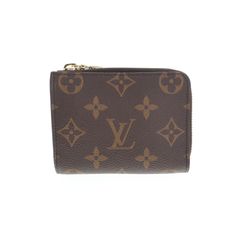 [Used] LOUIS VUITTON M83676 Portefeuille Noir Compact Monogram Coin Purse Women's Men's Wallet Brown Pink Brand