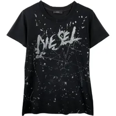 古着 ディーゼル DIESEL 大判プリント 半袖 ロゴTシャツ レディースXS相当/eaa649788