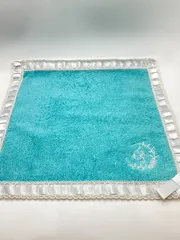 【新品】   Maison de FLEUR　メゾンドフルール   ターコイズブルー　F刺繡   タオルハンカチ   u446 uのサムネイル
