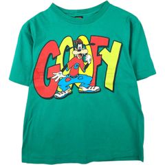 90s・USA製】ディズニーヴィンテージ グーフィー 総柄 Tシャツ ブルー