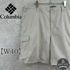 P015【Columbia】ライトベージュ 無地 カーゴショートパンツ〔40〕のサムネイル