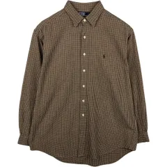 古着 ラルフローレン Ralph Lauren POLO by Ralph Lauren LOWELL SPORT ギンガムチェック 長袖 コットンチェックシャツ/eaa649966