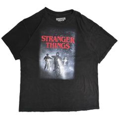 STRANGER THINGS 스트레인저·싱스 T셔츠 드라마 블랙(맨즈 XL) 중고 헌 옷 Y3151