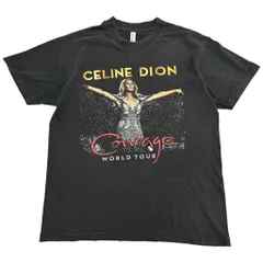 Celine Dion セリーヌ・ディオン ツアーＴシャツ ミュージシャン ブラック(メンズ L)中古 古着 Y3171のサムネイル