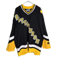 STARTER スターター NHL ピッツバーグ・ペンギンズ ホッケーシャツ ユニフォーム プロチーム ホッケー(メンズ XL)中古 古着 Y3230のサムネイル