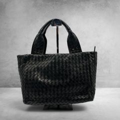 サ*吉様 REN ゴートメッシュ ハンドバッグ レザー ヤギ革 黒系