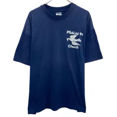 90s USA製 Hanes 半袖 プリントTシャツ XXLARGE ネイビー ヘインズ プルオーバー 90年代 両面プリント 鳩 カットソー 夏物 a806-5976のサムネイル