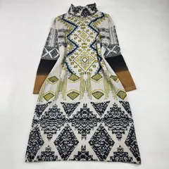 ETRO	ニットワンピース	エトロ カシミヤ タートル ミモレ丈 総柄 42 Lのサムネイル