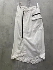 AULA AILA アウラアイラ フロントジップ ロング デニム ラップ スカート スリット size0/ホワイト ■■ レディースのサムネイル