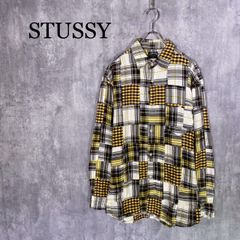 stussy 00s オンブレチェック ジップアップ ネルシャツ ステューシー