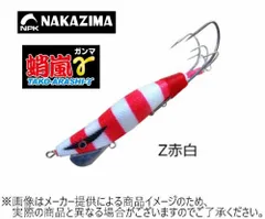 ナカジマ　蛸嵐γ(ガンマ)　4.5寸　50ｇ　カラー：Z赤白(6986)(タコ釣り・陸船兼用・バーブレス・BIGボディ・5本鈎仕様)のサムネイル