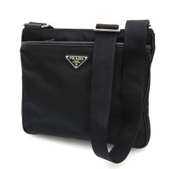 美品 PRADA プラダシンボルトップステッチレザーバックミディアム 