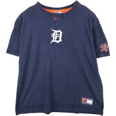 MLB デトロイトタイガース Tシャツ L リンガー 杢グレー ネイビー 