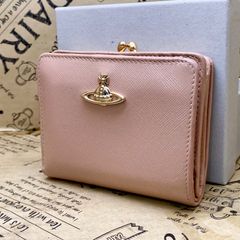 Vivienne Westwood がま口 二つ折り財布 オーブ レザー ピンク - メルカリ