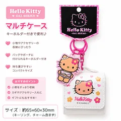 【新品・未使用】HELLO KITTY 　マルチケース　チャーム　サンリオ　ハローキティ　日焼けキティ　ギャルキティ　アクリルキーホルダー　バックチャーム　小物ケース　アクセサリーケース　イヤホンケース　収納グッズ