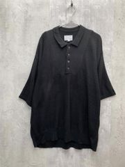 신품 EMMA CLOTHES 엠마 클로즈 전환 밀리터리 지프 니트 폴로 셔츠 캐주얼 스트리트 sizeM / 블랙 ■◆ 남성