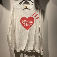 HUMAN MADE ロンT S 長袖 ハートロゴ 白 - メルカリ