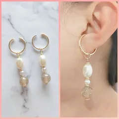 ゆらゆら揺れるイヤーカフ★ゴールド系