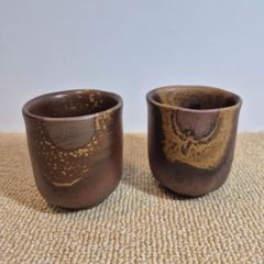 小砂焼き　市川窯　夫婦湯呑み 湯呑み 夫婦セット 小砂焼 市川窯 - メルカリ