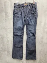 Yanuk ヤヌーク USA製 ストレッチ スリム フレア ブーツカット デニムパンツ size26/ネイビー  ■■◎レディース