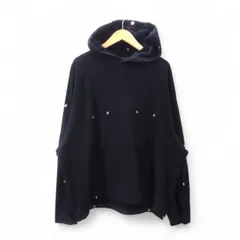 ALMOSTBLACK DOT BUTTON ADJUSTMENT SWEAT PARKA BLACK サイズ2 AMB-CS01 ALMOSTBLACK DOT BUTTON ADJUSTMENT SWEAT PARKA BLACK サイズ2 AMB